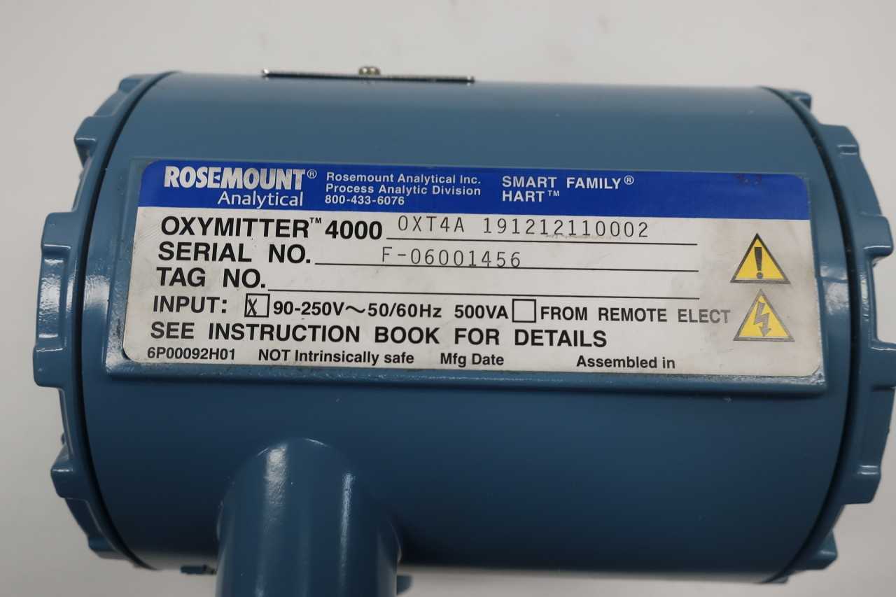 NEW ROSEMOUNT OXT4A 191212110002 OXYMITTER 4000 OXYGEN TRANSMITTER - INSTRUMENTATION