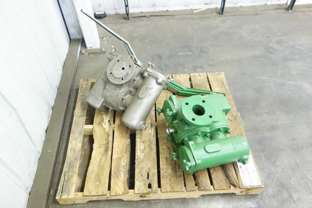 LOT OF 2 FLANGED STRAINER VALVES, 3 IN, 2-1/2 IN - VALVES