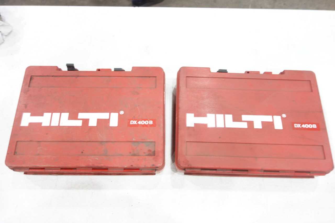 Lot of 2 Hilti DX400B Piston Drive Powder Actuated Nailgun Kit - TOOL STORAGE