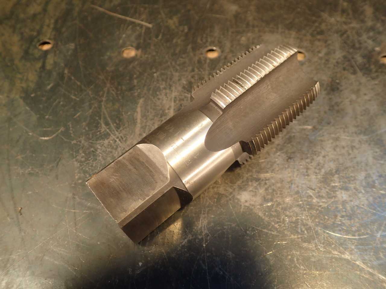 Fastenal 1-1/4" 11-1/2 NPT 5-Flute Hand Thread Tap: HSG, USA - MACHINING ACCESSORIES & TOOLING