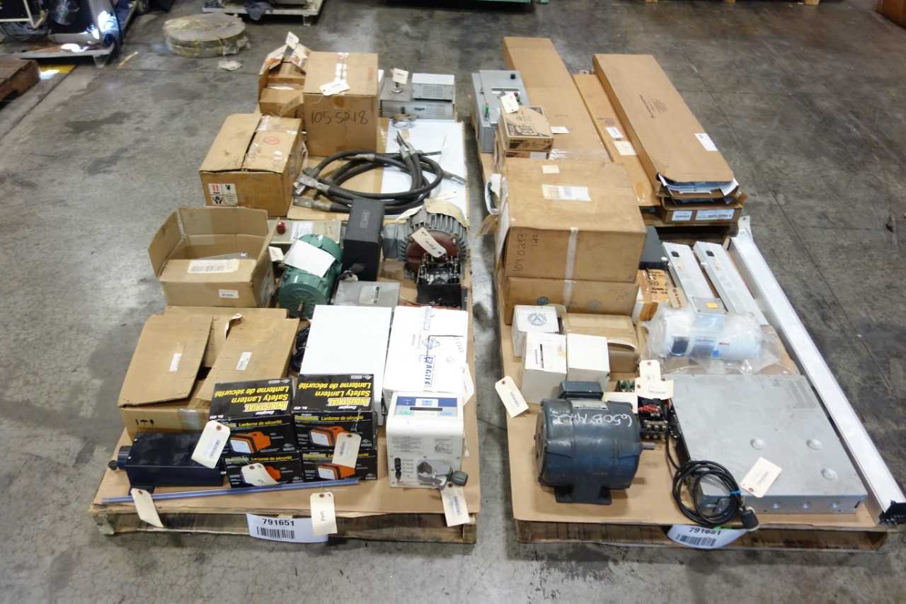 8 PALLETS OF ASSORTED ELECTRICAL - ELECTRICAL COMPONENTS