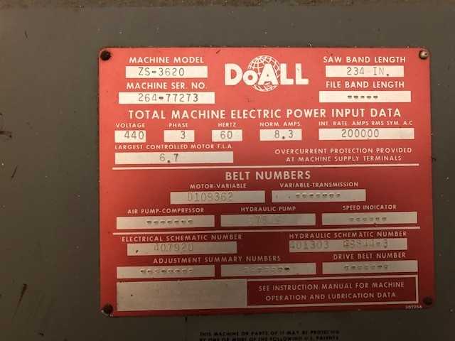 DoAll Band Saw with sliding table - VERTICAL BAND SAWS