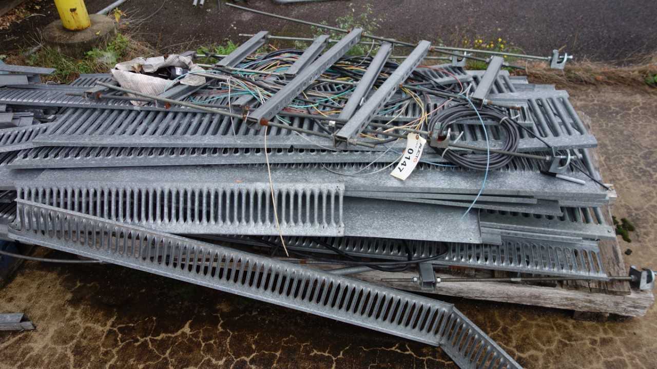 LOT OF ASSORTED STEEL CONDUIT, WIRE TRAYS, PIPING - ELECTRICAL COMPONENTS