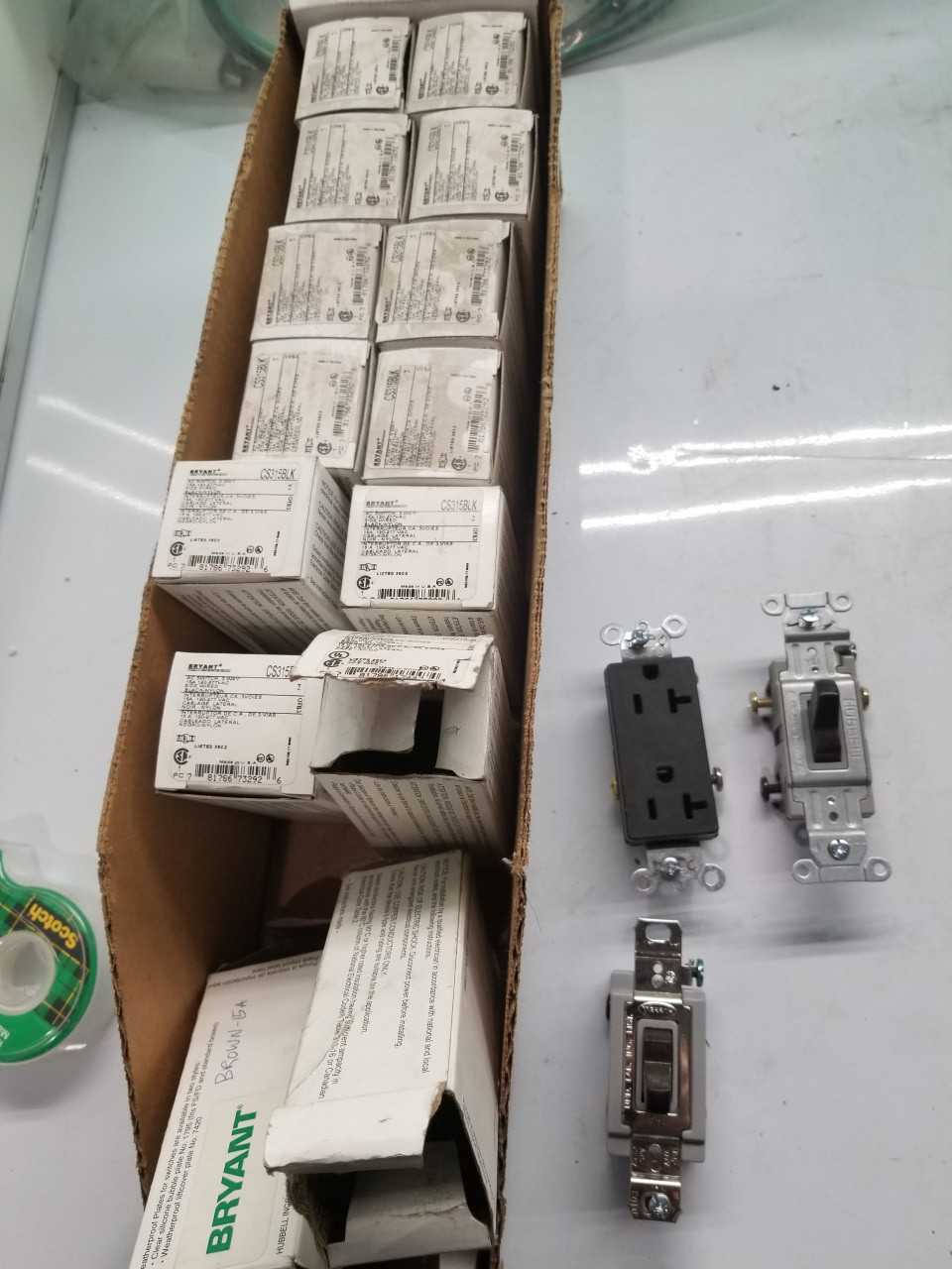 ASSORTMENT OF CONNECTERS AND SWITCHES (QTY-1) - ELECTRICAL COMPONENTS