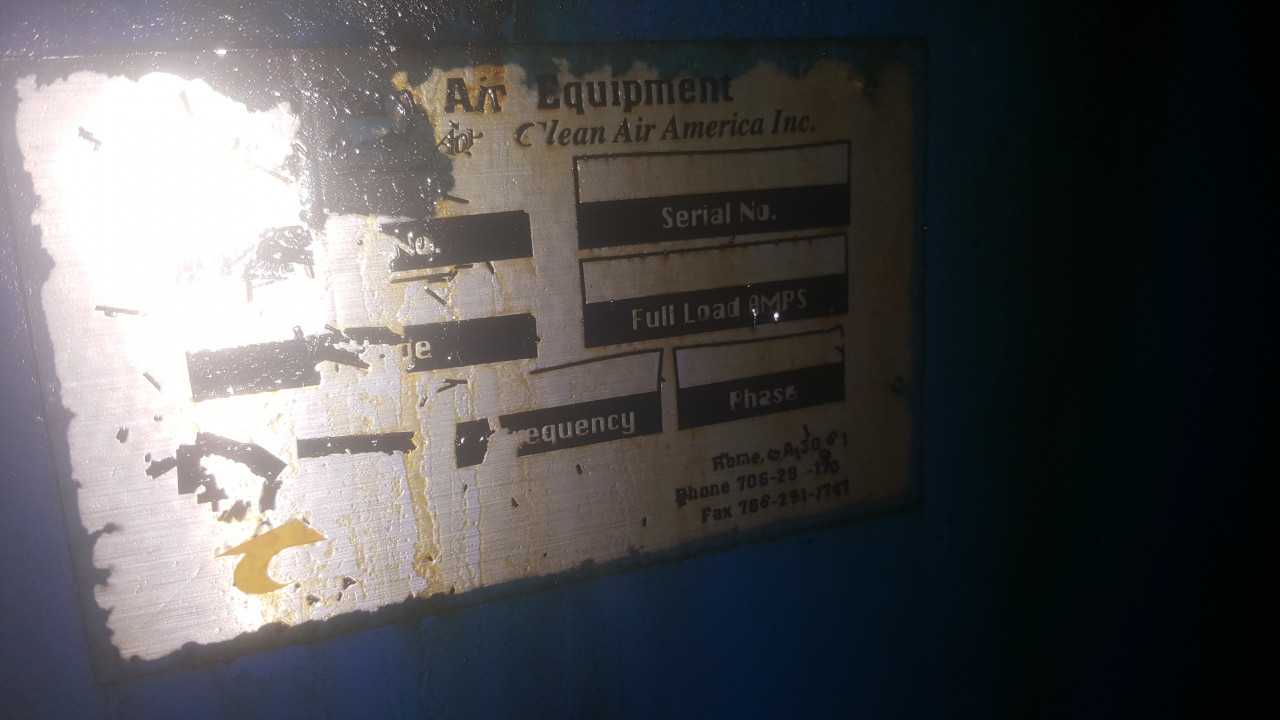 2004 Clean Air America Inc 16 Mist Collector - PLANT & FACILITY