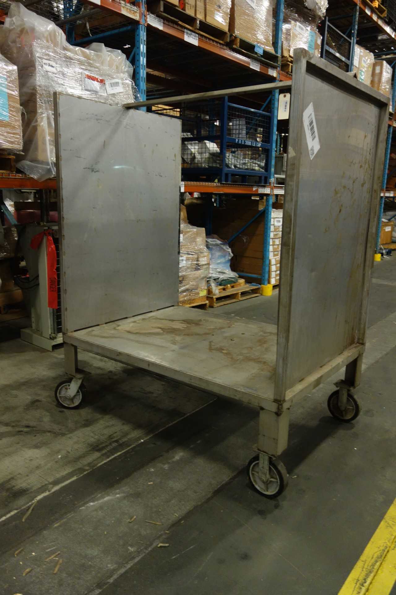 STAINLESS STEEL ROLLING PLATFORM CART - ROLLING CARTS