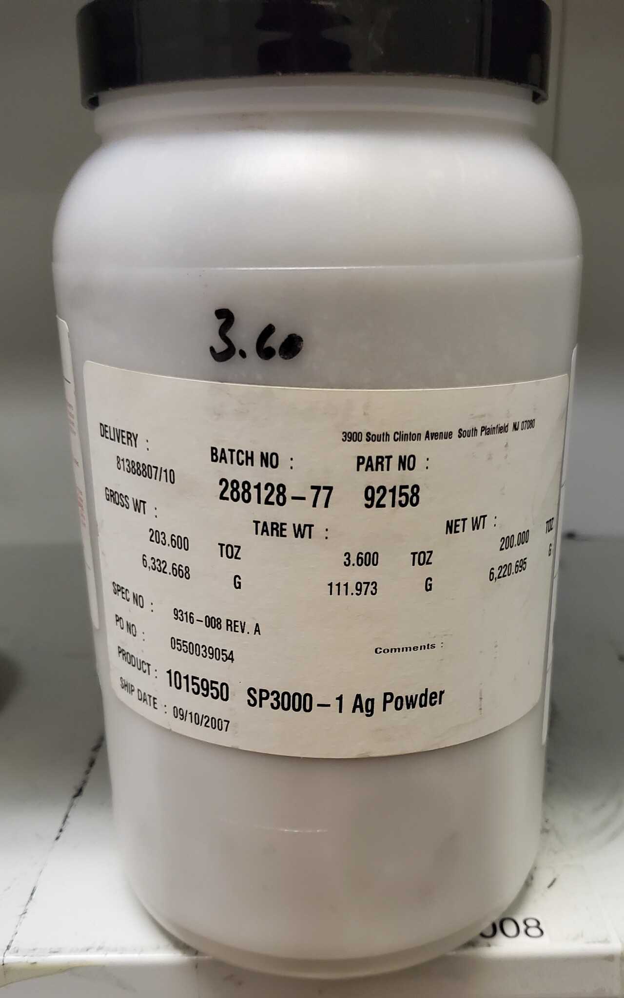Silver - 157.6 Troy Oz Powder Form - LAB & SCIENTIFIC