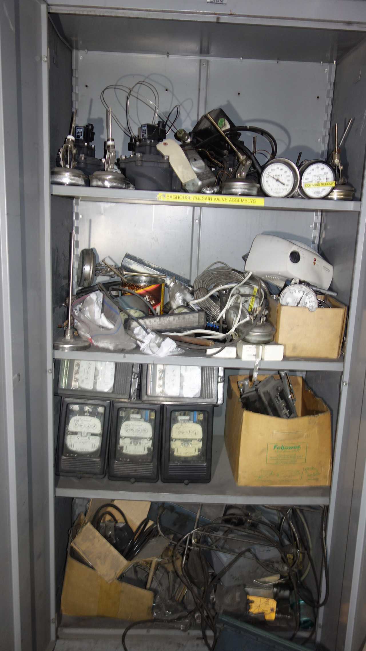 CABINET WITH CONTENTS, ASSORTED INSTRUMENTATION - INSTRUMENTATION