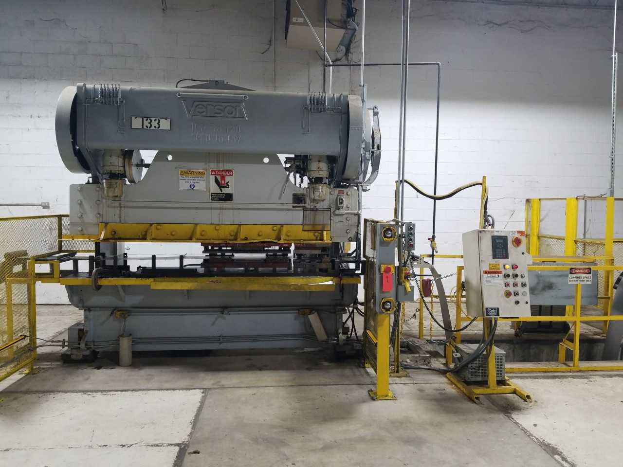 Verson B-58-120 MAJ.PR.B Press Brake 120 Ton with Feeder/Coil Handler - PRESS BRAKES