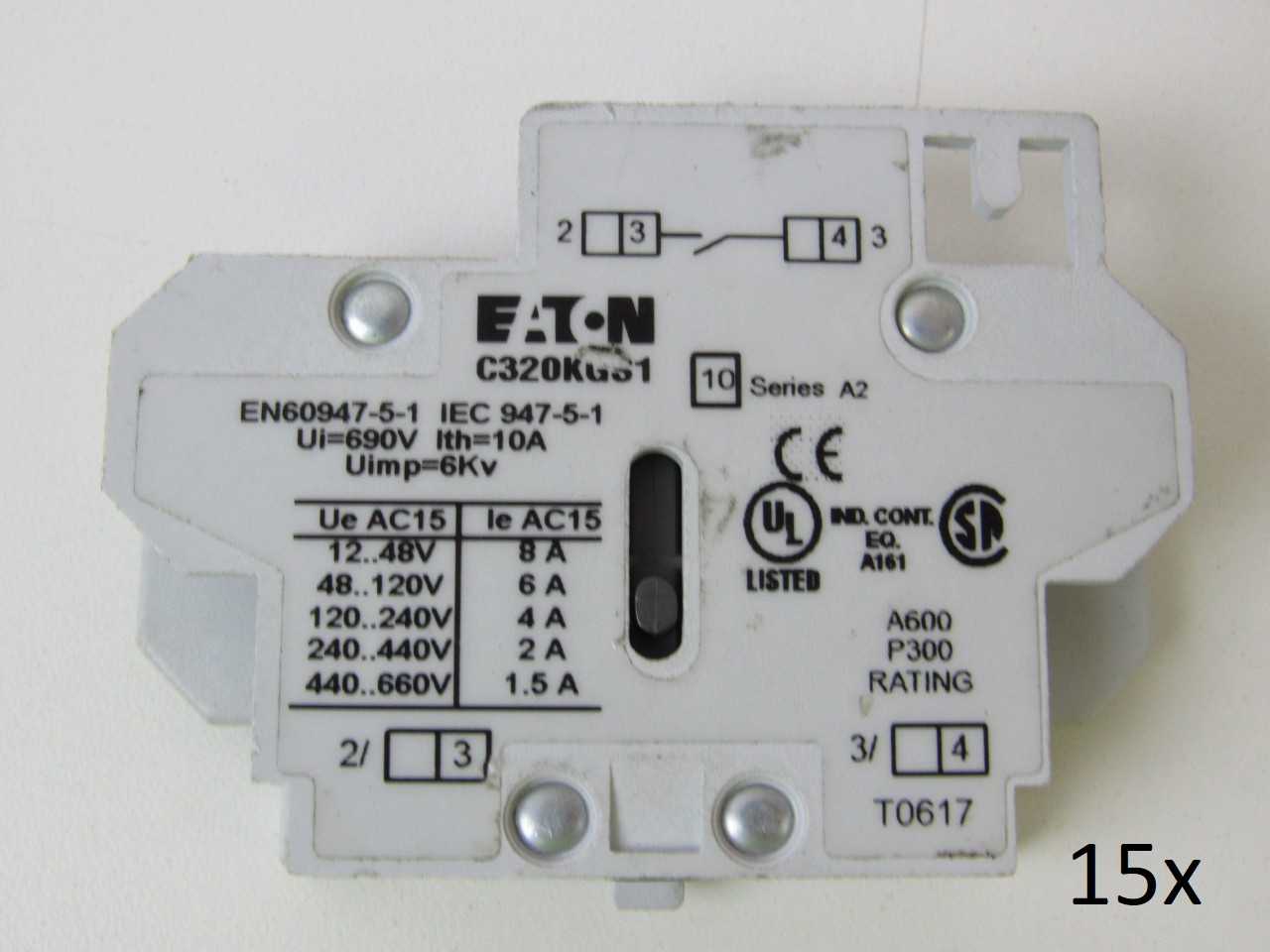 Lot of Quantity 15x C320KGS1 Aux Contacts - ELECTRICAL COMPONENTS
