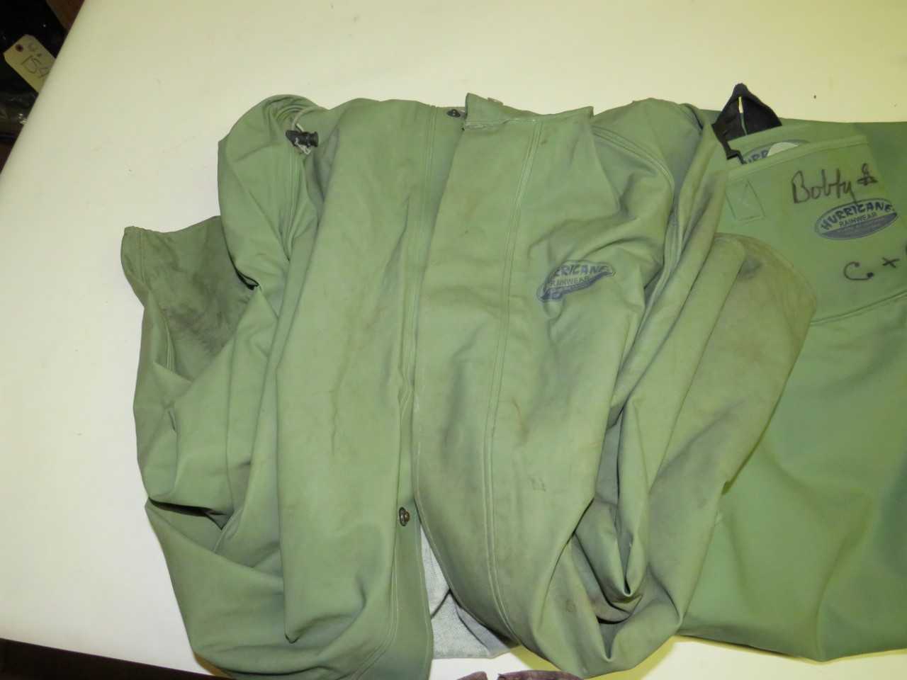 LOT OF 5 ASSORTED HURRICANE FLAME RETARDANT, OIL RESISTANT RAINWEAR OVERALLS AND COAT - SAFETY SWITCH