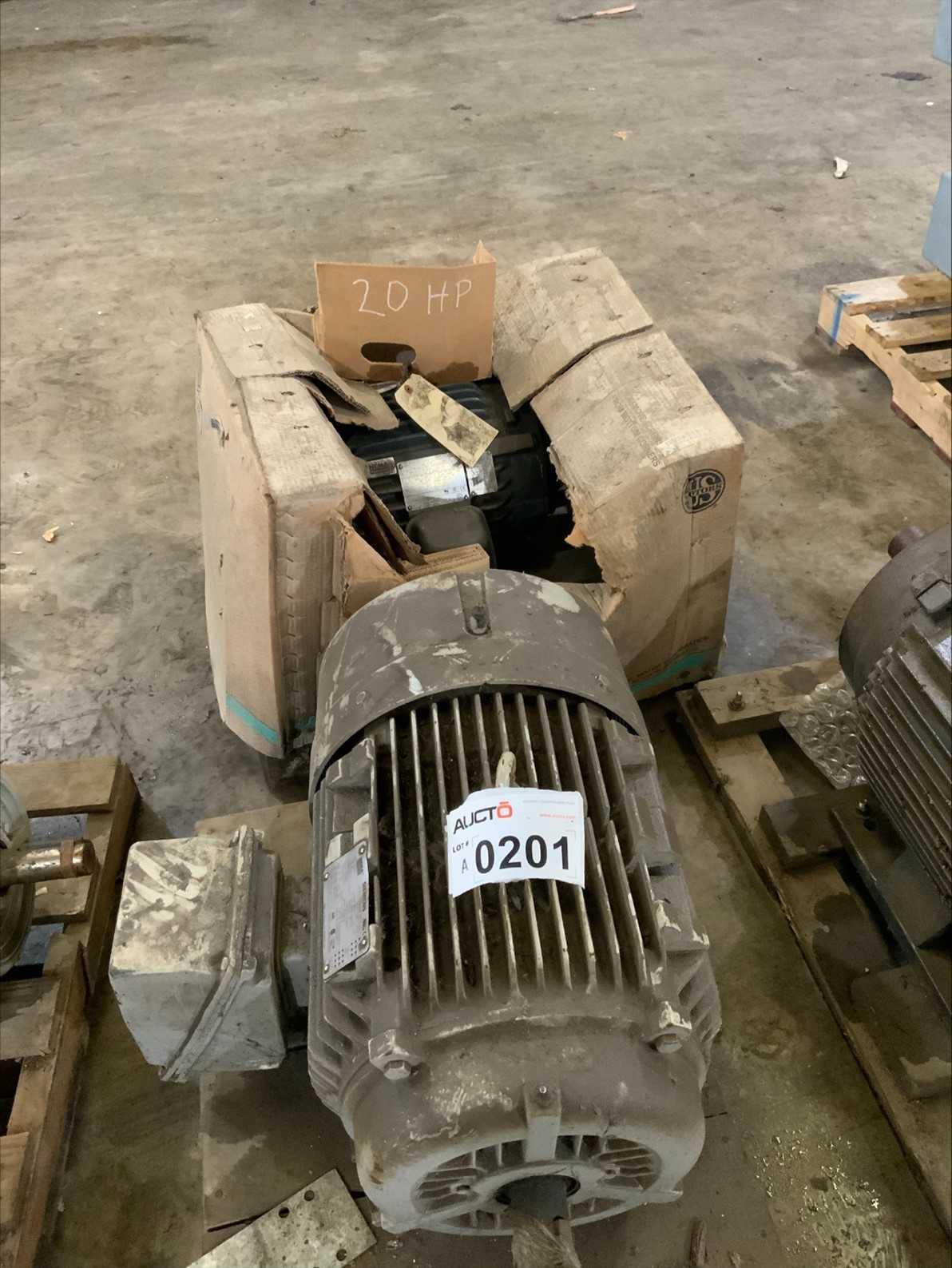Bulk Lot of 20 HP Motors (Quantity of 2) - ELECTRIC MOTORS Bulk Lot of 20 HP Motors (Quantity of 2) - ELECTRIC MOTORS