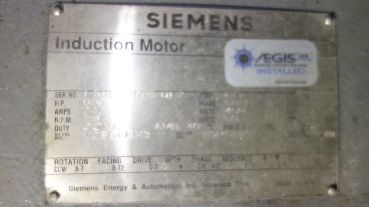 SIEMENS 588S 650HP 4600V-AC INDUCTION MOTOR - ELECTRIC MOTORS