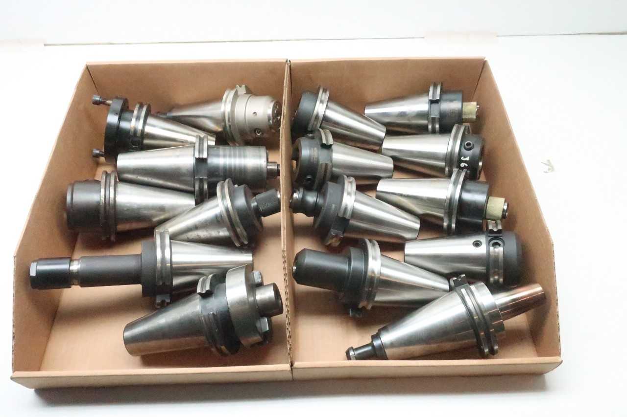 LOT OF ASSORTED CAT50 TOOL HOLDERS - VALENITE - MACHINING ACCESSORIES & TOOLING