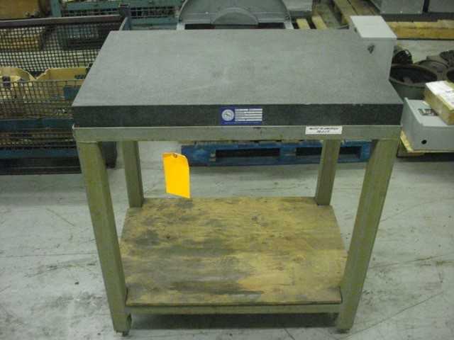 GRANITE SURFACE PLATE ON STAND 24 X 36 X 4 - MACHINING ACCESSORIES & TOOLING GRANITE SURFACE PLATE ON STAND 24 X 36 X 4 - MACHINING ACCESSORIES & TOOLING
