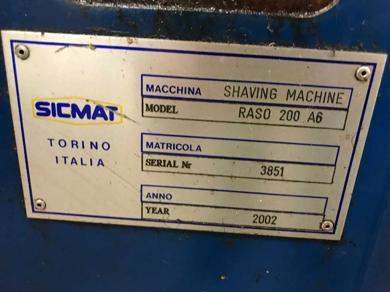 RASO-REDWING CNC GEAR SHAVER, MODEL RASO 200 A6 - MACHINING ACCESSORIES & TOOLING
