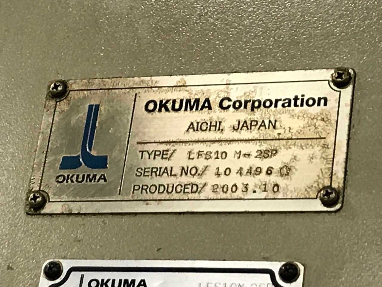 OKUMA LFS10 M-2SP TWIN SPINDLE CNC LATHE WITH MILLING - MACHINING ACCESSORIES & TOOLING
