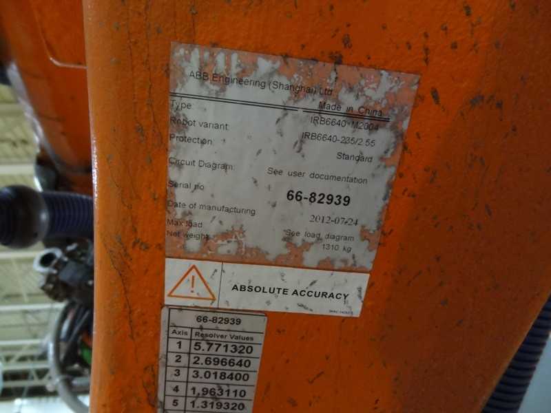 ABB IRB 6640/235/2.55 WITH IRC 5 CONTROLS, CABLES & TEACH - INDUSTRIAL ROBOTS