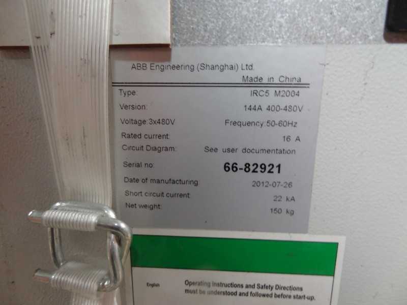 ABB ROBOT IRB 6640-205/2.75 WITH IRC 5 CONTROLS, CABLES & TEACH - INDUSTRIAL ROBOTS