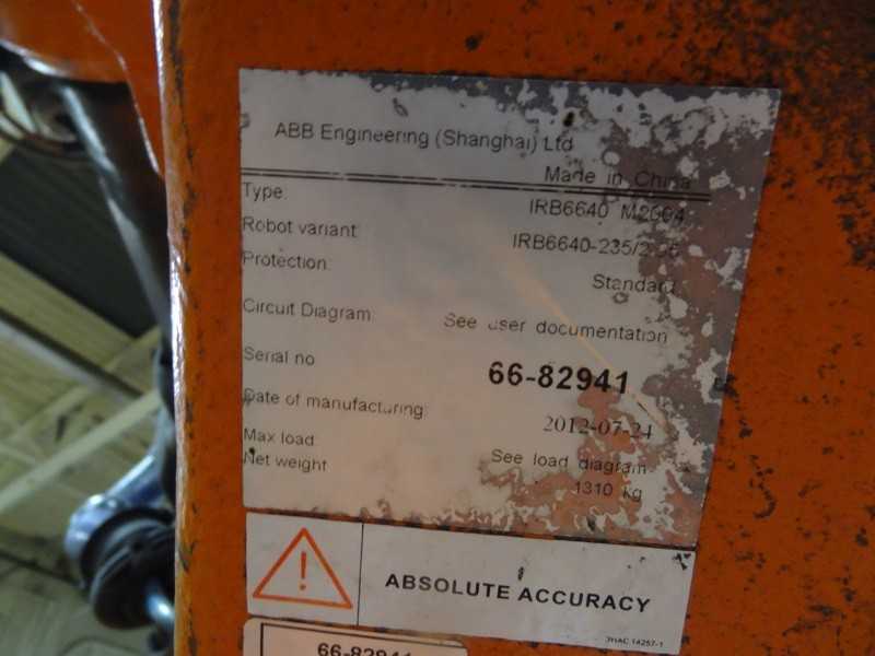 ABB ROBOT IRB 6640-235/2.55 WITH IRC 5 CONTROLS, CABLES & TEACH - INDUSTRIAL ROBOTS