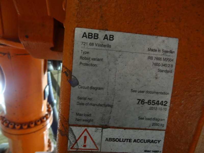 ABB ROBOT IRB 7600-340/2.8 WITH IRC 5 CONTROLS, CABLES & TEACH - INDUSTRIAL ROBOTS