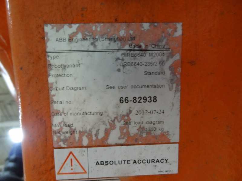 ABB ROBOT IRB 6640-235/2.55 WITH IRC 5 CONTROLS, CABLES & TEACH - INDUSTRIAL ROBOTS