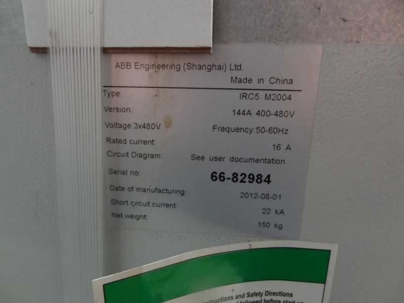 ABB ROBOT IRB 6640-205/2.75 WITH IRC 5 CONTROLS, CABLES & TEACH, - INDUSTRIAL ROBOTS