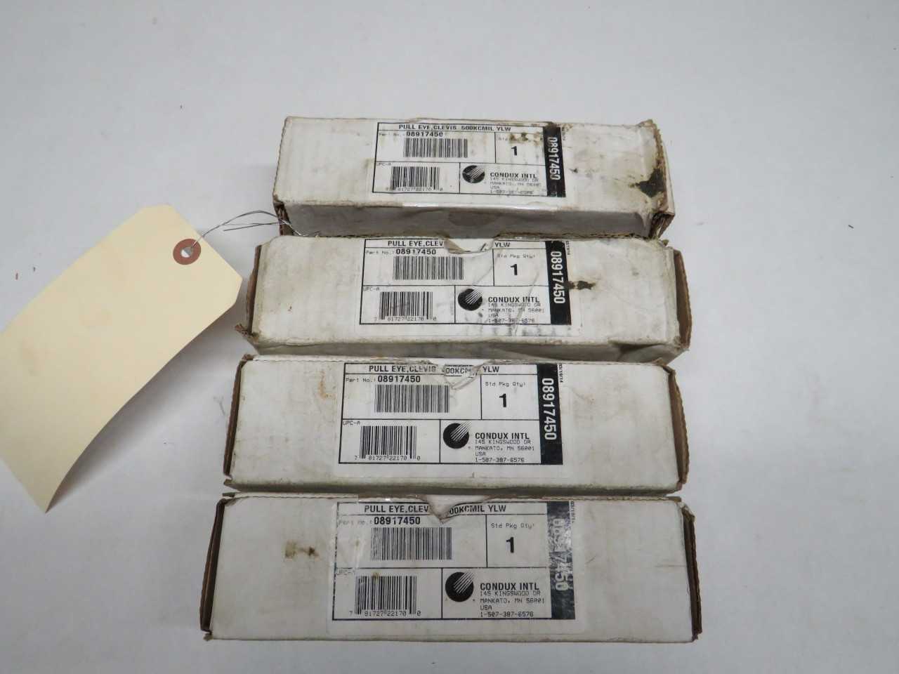 LOT OF 4 PULL EYE, CLEVIS 08917450 500CMIL YLW - ELECTRIC POWER TOOLS