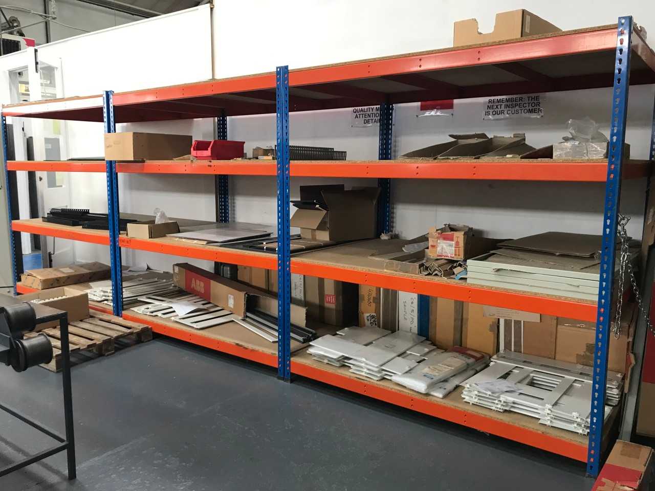 Metal Storage Shelving x9 - Contents Not Included - SHELVING