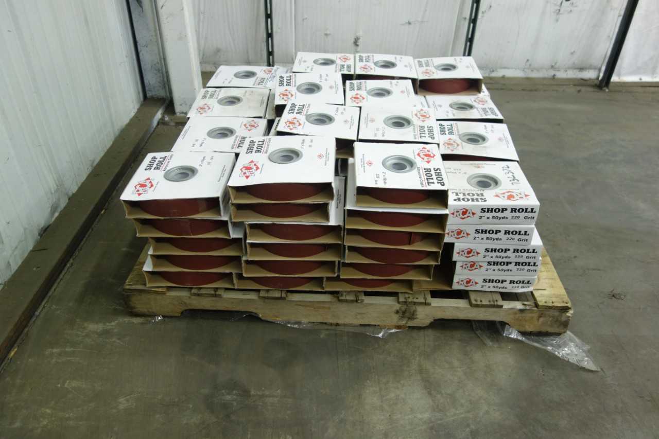 PALLET OF RCA SHOP ROLL 200 GRIT ABRASIVE CLOTH - MACHINING ACCESSORIES & TOOLING