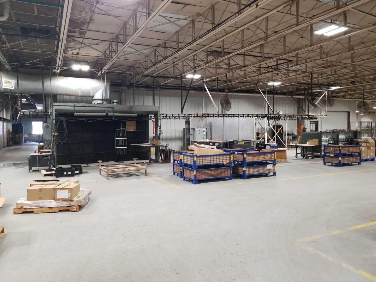 JBI CIDB-148 Dry Booth with CPC VS4-16 Black Stripe Cure Oven and Conveyor Assembly