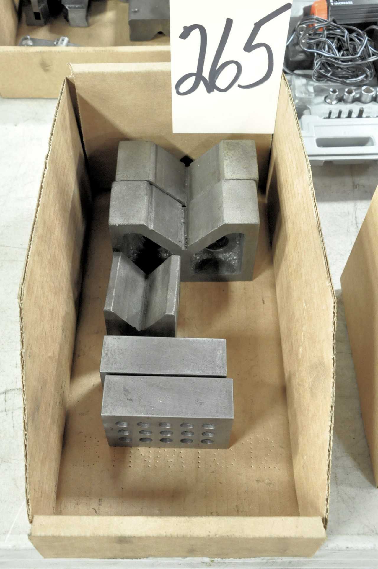 Lot 3 V Blocks and 2 Honeycomb Setup Blocks in 1 Box - ELECTRIC POWER TOOLS