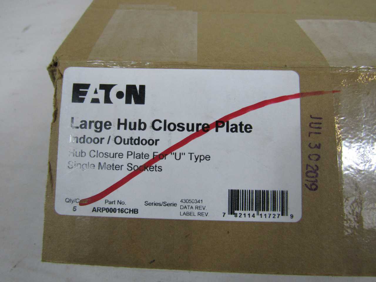 Quantity of 6 New Surplus Eaton ARP00016CHB Hub Closure Plate - MACHINING ACCESSORIES & TOOLING