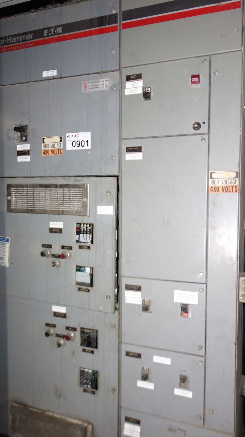 2X VERTICAL SECTIONS CUTLER HAMMER UNITROL MCC MOTOR CONTROL CENTER CABINET (COMPLETE UNIT) - SWITCHGEAR