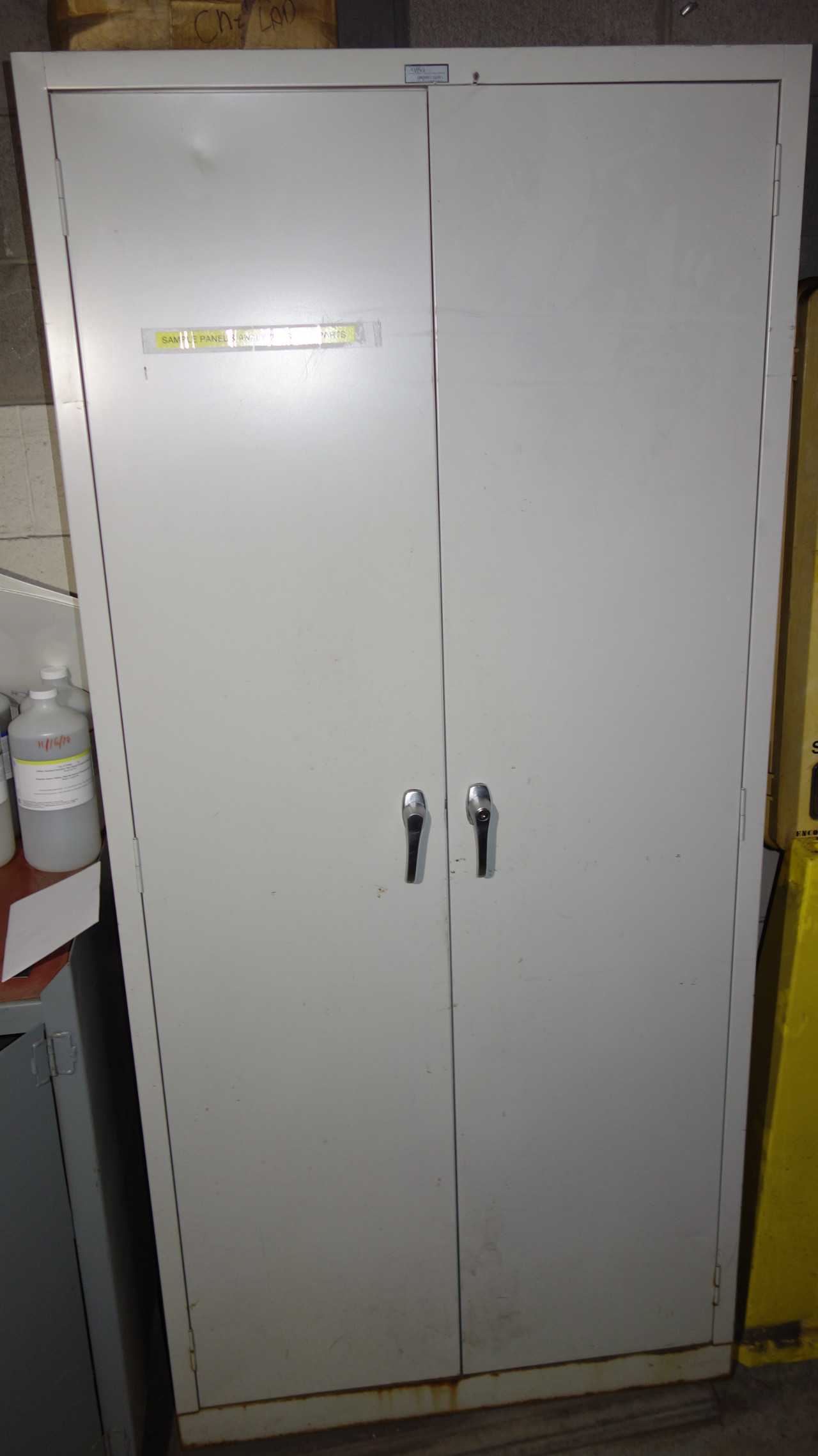CABINET AND ROLLING DESK WITH CONTENTS, LAB PARTS - PLANT & FACILITY