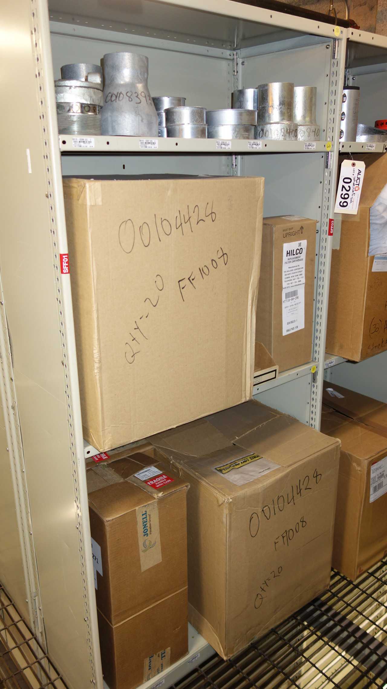 CONTENTS OF 3 SHELF COLUMNS, ASSORTED MRO - SHELVING