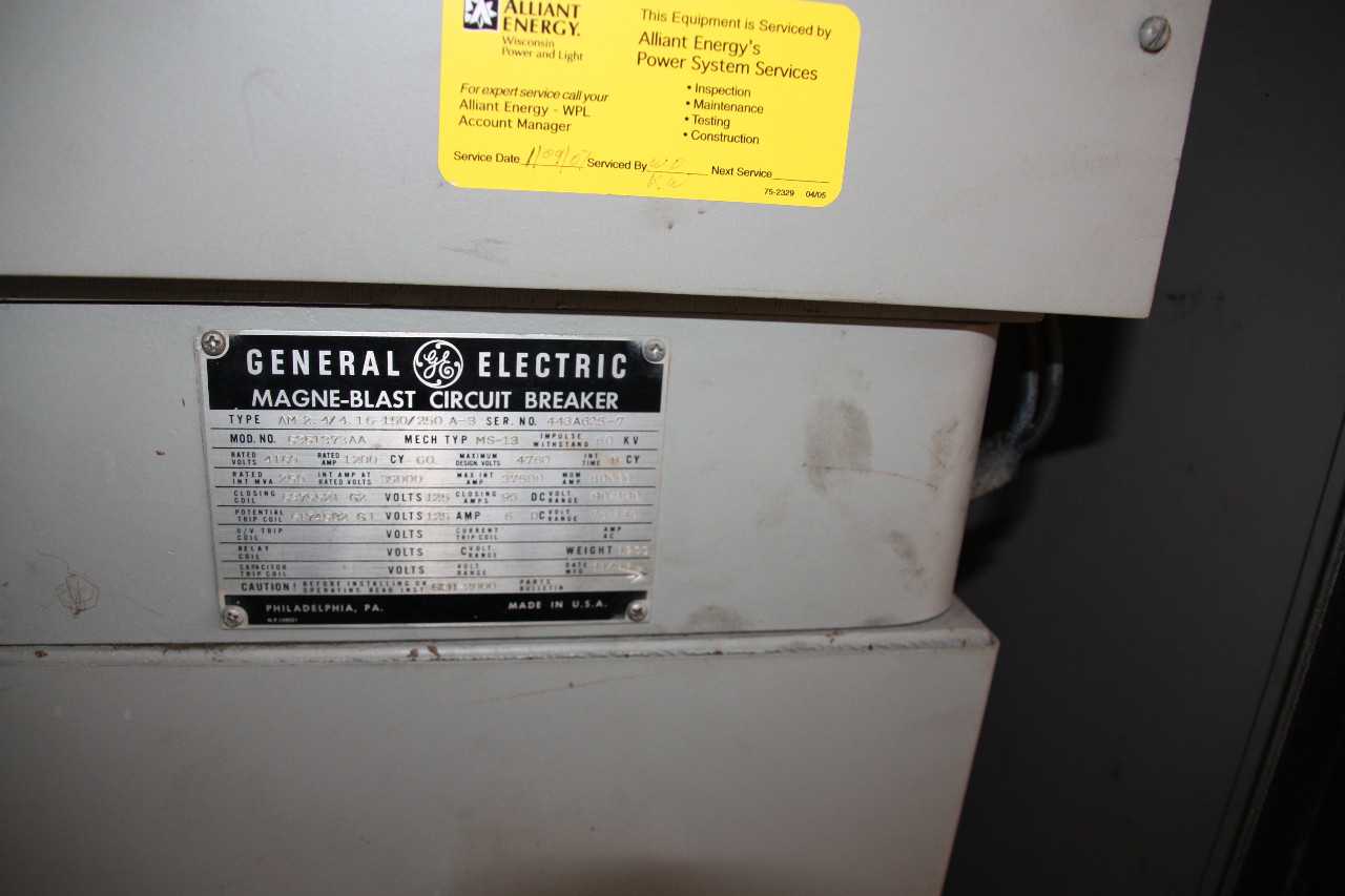 Primary Substation and Switches, GE Magne Blast Circuit Breakers, Qty 11 - CONTROL TRANSFORMERS