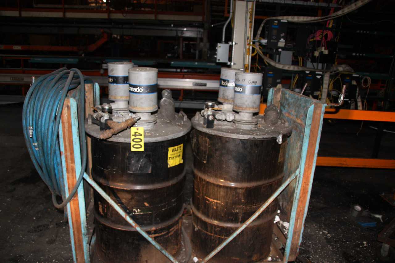 Air Operated Wet Vac. Heads with Barrels and Cart - MISCELLANEOUS