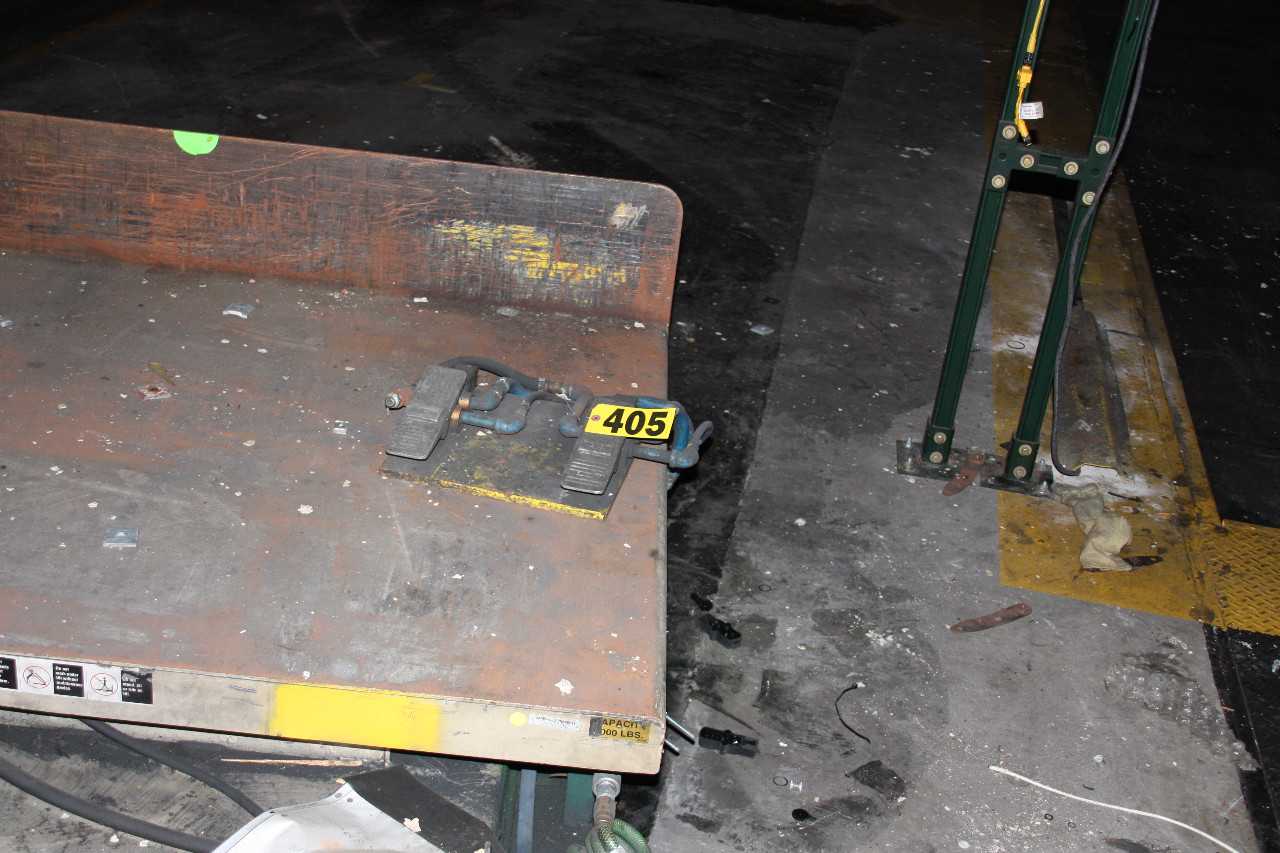 Air Operated Lift Table with Controls - MATERIAL HANDLING