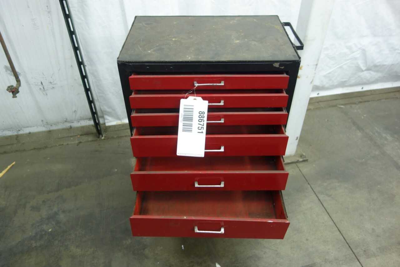 SIX DRAWER ROLL CART - ROLLING CARTS