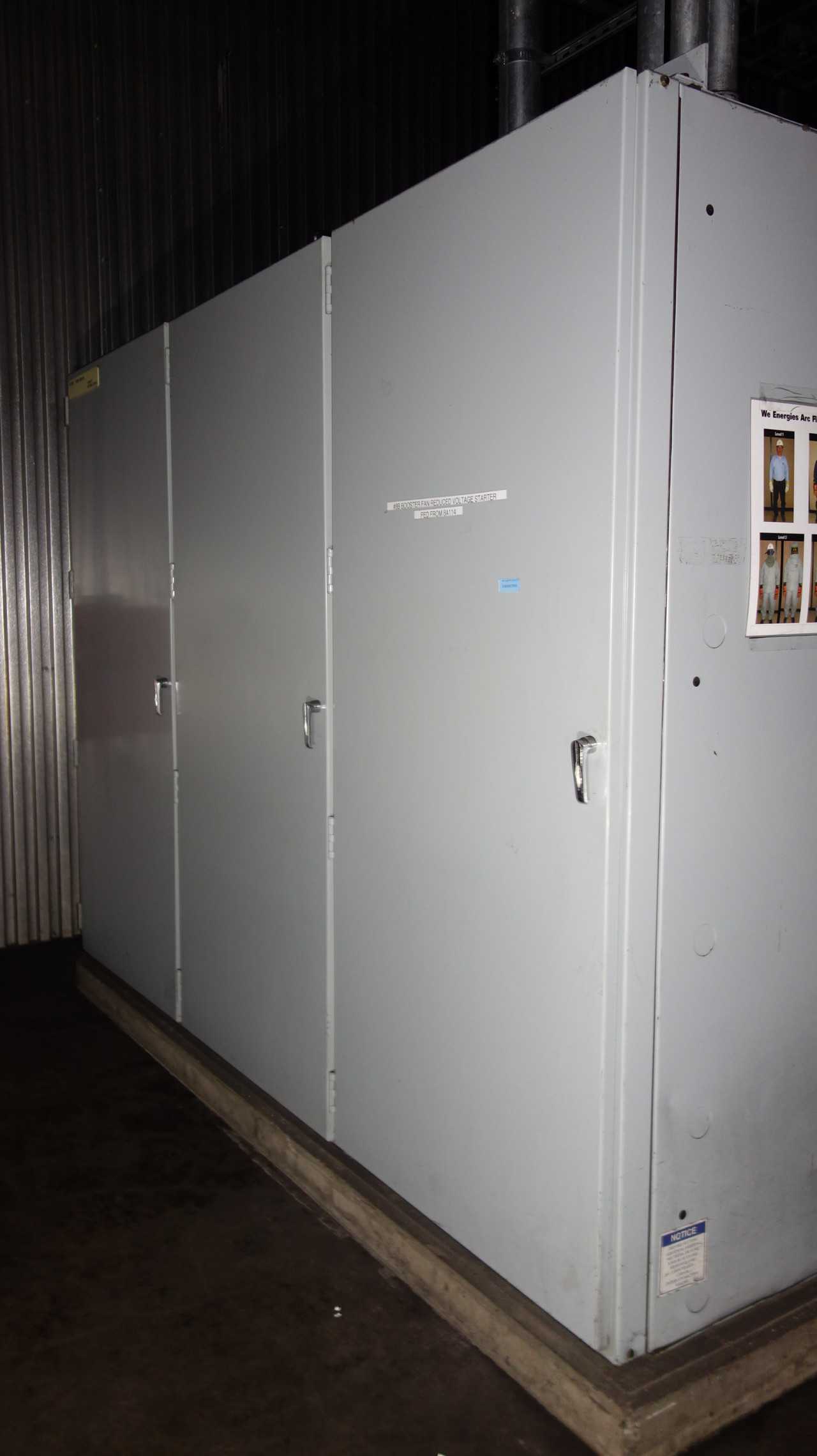 X3 SECTIONS OF EATON AMPGARD MOTOR CONTROL PANELS - AUTOMATION & CONTROLS