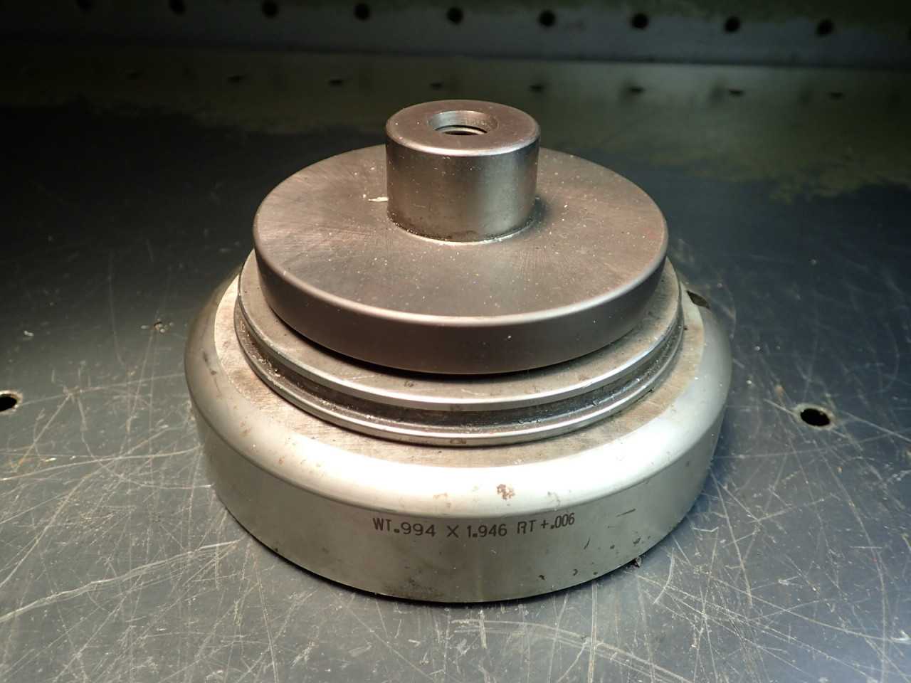 Wilson .994" x 1.946" +.006" Turret Press Punch Die & Stripper Set 5" Base, Used - MACHINING ACCESSORIES & TOOLING