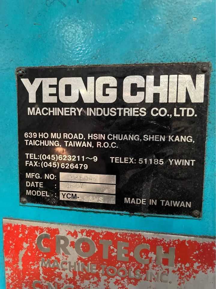 YEONG CHIN YCM-16VS SUPERMAX KNEE-TYPE MILLING MACHINE - MILLING MACHINES