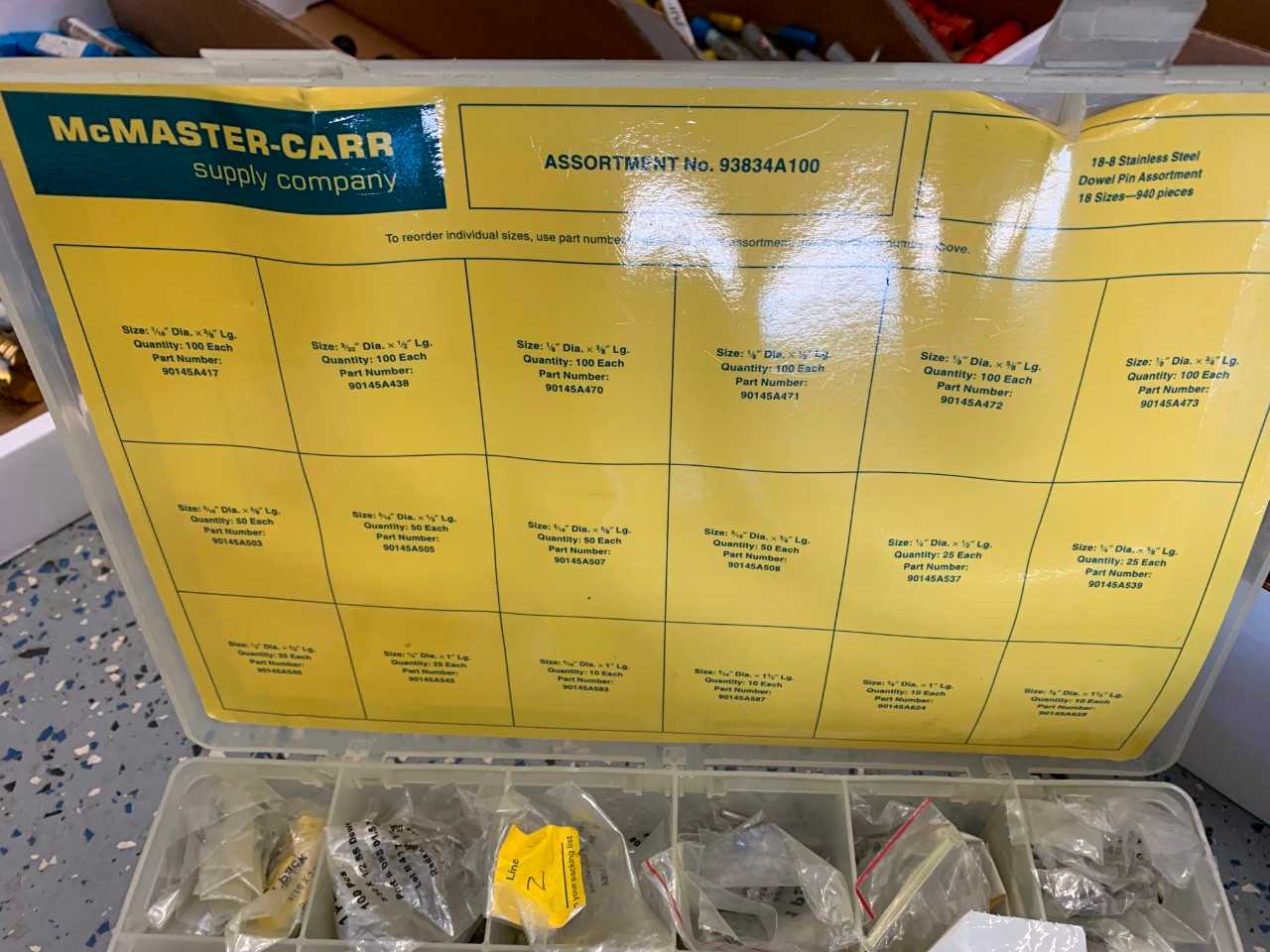 McMaster-Carr Dowel Pin Assortment - ELECTRIC POWER TOOLS