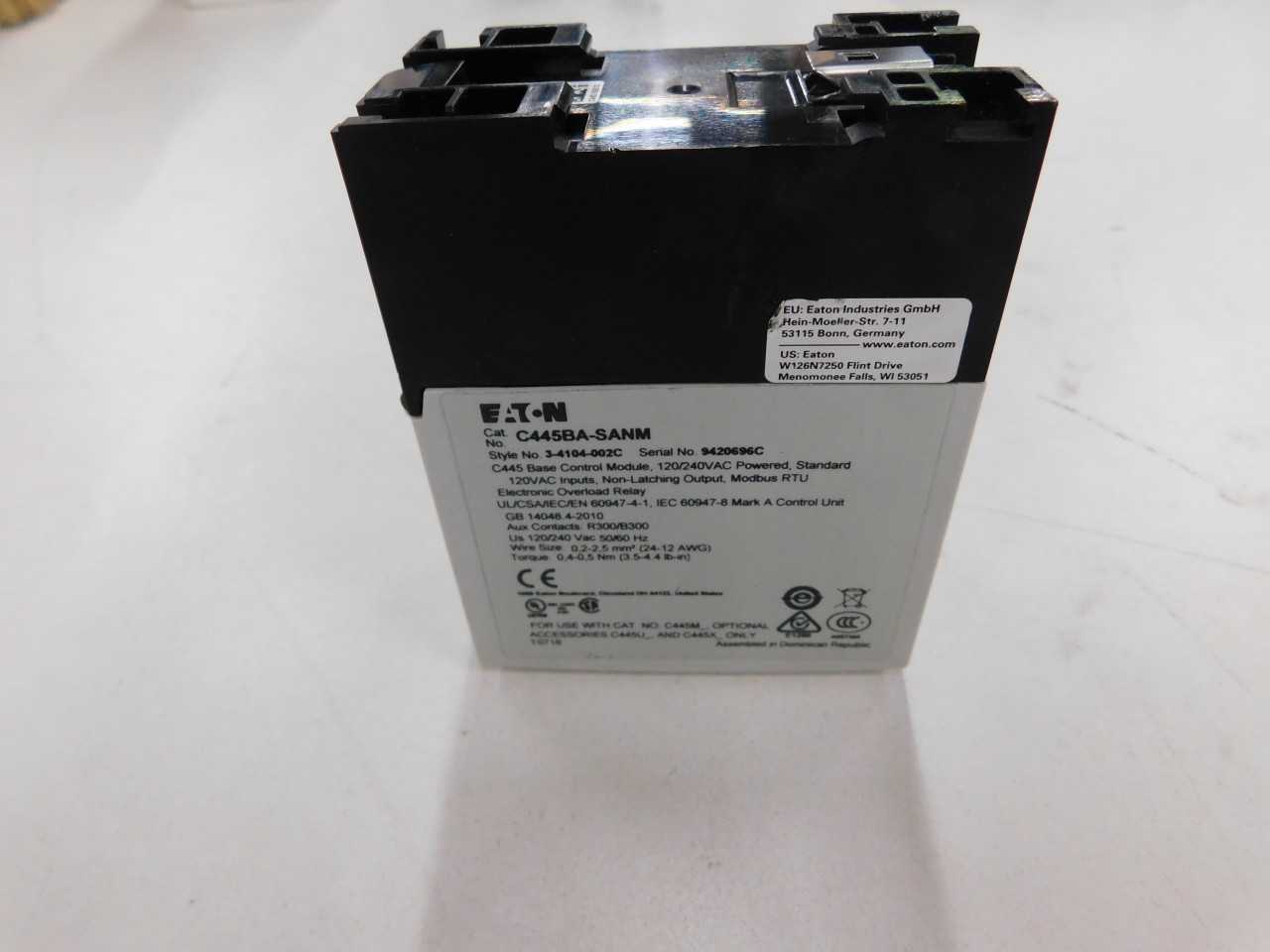 Lot of Quantity 1x C445BA-SANM Relay - AUTOMATION & CONTROLS