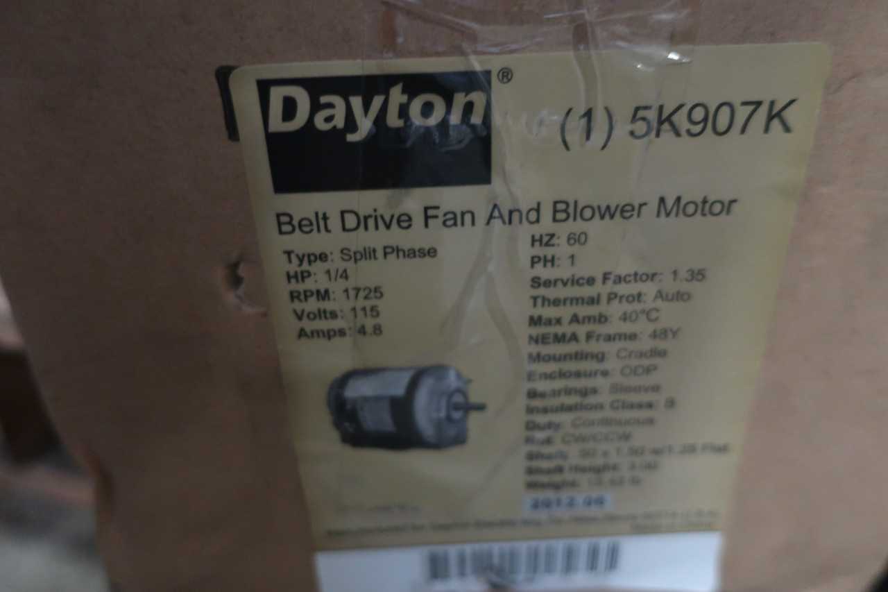 DAYTON 5K907K BELT DRIVE FAN AND BLOWER MOTOR - ELECTRIC MOTORS