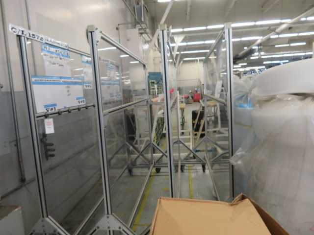 Plexiglass Boards with Aluminum STands on Wheels (4) lot - MISCELLANEOUS