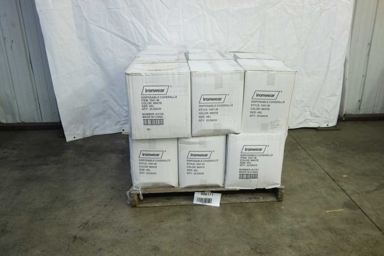 PALLET OF IRONWEAR 1601-W DISPOSABLE COVERALLS - SAFETY EQUIPMENT