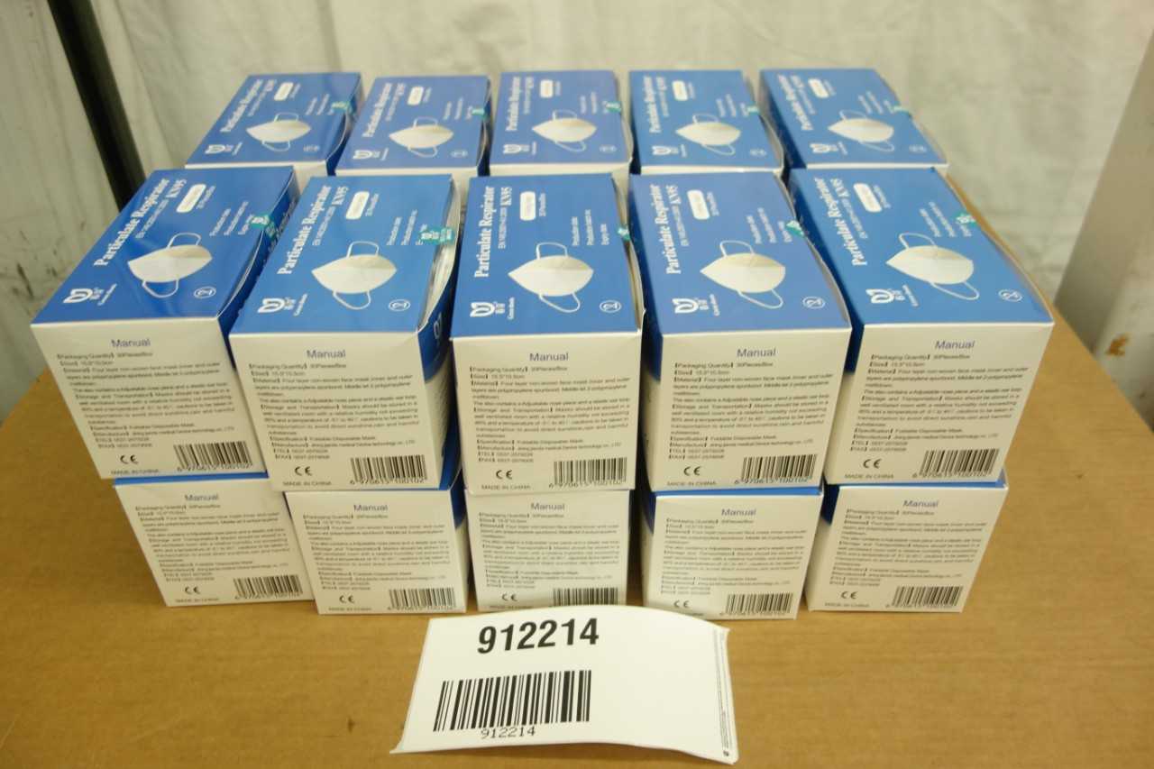 LOT OF 20 CASES OF GREEN SHOOTS KN95 PARTICULATE RESPIRATOR MASKS - HAND TOOLS