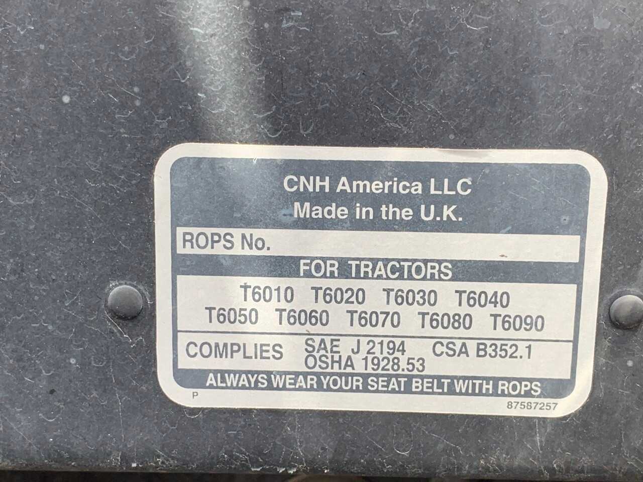2011 New Holland T6050 Tractor - CONSTRUCTION EQUIPMENT